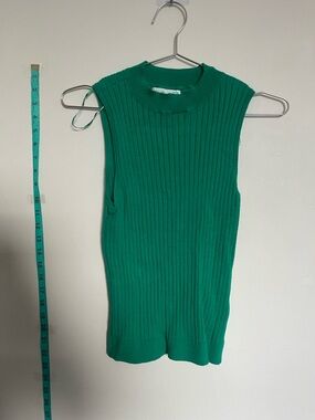 Primark Ribbed Sleeveless Tank Top in Green